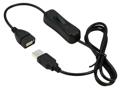 Produktbild von PremiumCord USB Verlängerungskabel mit Schalter 1 m, Ladekabel, USB Typ A Buchse