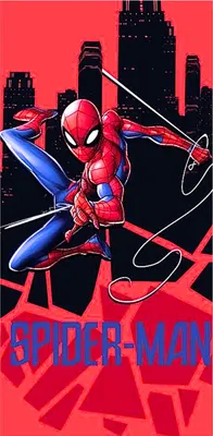 Produktbild von Spider-Man Badetuch Strandtuch - Marvel Strandlaken 70 x 140 cm aus Baumwolle