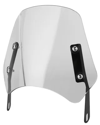 Image de Déflecteur d'air universel pour pare-brise de moto avec support de fixation, pour pare-brise de 5 à 7 pouces, gris