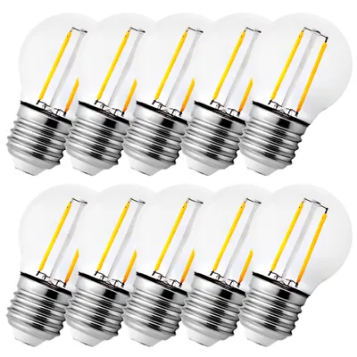 Obrázek produktu pro 10× Žárovka LED FILAMENT 230V E27 G45 2W teplá bílá