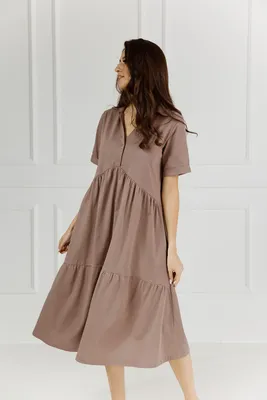 Produktbild von DOLCE SONNO Stillnachthemd - Umstandsnachthemd – Langes Nachthemd für Damen - 100% Baumwolle – Veria Taupe S
