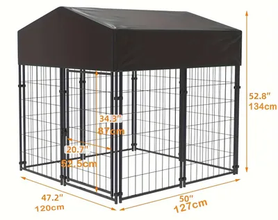 Produktbild von Außenstall für Hunde - Tierstall - Hundekäfig - Hühnerstall - Gartenstall - Metallgitterkonstruktion