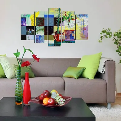 Image de Wallity, 5ABSMDF-85, tableau sur toile, multicolore, 100 % MDF, 20 x 60 cm