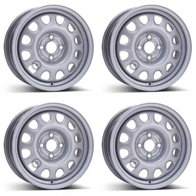 Image de 4 jantes en acier Alcar, 6.0Jx15 pouces, déport 35, fixation 4x100, pour Volkswagen Corrado, Golf, Jetta, Passat (lot de 4)