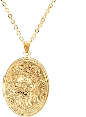 Immagine prodotto di INF Elegante collana in rame con ciondolo apribile Oro