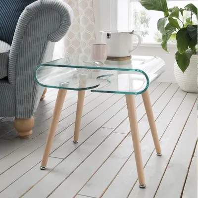 Produktbild von Beistelltisch >7/208< in Klarglas, Glas - 50x49x40cm (BxHxT)