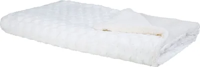Produktbild von BELIANI Tagesdecke Weiß 200 x 220 cm aus Polyester Accessoires Wunderbar geeignet für Schlaf- und Wohnbereich Rechteckig Modernes Design
