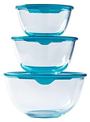 Image de Ensemble de 3 verres avec couvercles, adaptés au lave-vaisselle