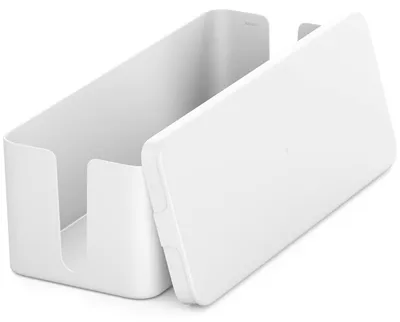 Produktbild von deleyCON Kabelmanagement Box 40,5x15,3x13cm Kabel Organizer - Weiß