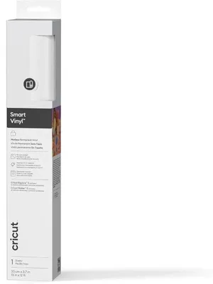 Productafbeelding van Cricut Smart Vinyl, rol transferfolie, gladde transferfolie, wit, effen, mat, geschikt voor Cricut Maker 3 & 4, Cricut Explore 3 & 4, Cricut Venture