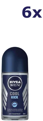 Produktbild von 6x Nivea Men Cool Kick Deoroller 50ml