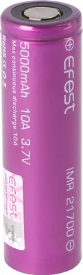 Immagine prodotto di IMR21700 Batteria agli ioni di litio da 5000 mAh 3,7 V massimo 10 A Flat Top, 70,3 x 21,2 mm