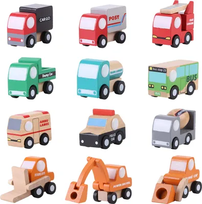 Produktbild von Holzspielzeugauto, lebhafte ausgezeichnete leichte Kinderbetochter Sohn Sohn Kleinkind für Kinder