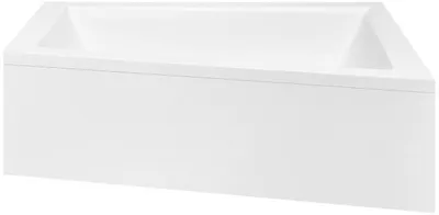 Zdjęcie produktu dla Wanna Akrylowa Zestaw 5w1 Asymetryczna 180x125 Prawa Biała + Obudowa Akrylowa + Zagłówek(2szt.), Nowoczesny Premium Syfon i Stelaż | BADLAND INTIMA