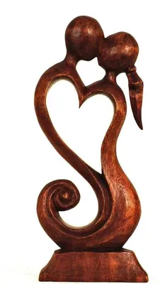 Immagine prodotto di Scultura in legno figura astratta in legno statua Africa Asia decorazione fatta a mano fertilità, 20 cm