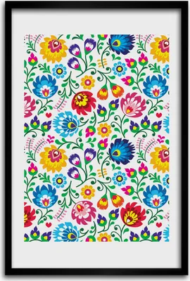 Produktbild von Bild - Bilderrahmen - 40 cm x 60 cm - MDF - Rahmen - Wandkunst - Ethnisches Muster
