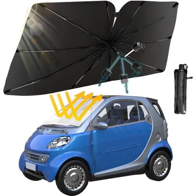 Immagine prodotto di Parasole per parabrezza auto, pieghevole, 130x75 cm, rotazione a 360°, protezione UV 50+