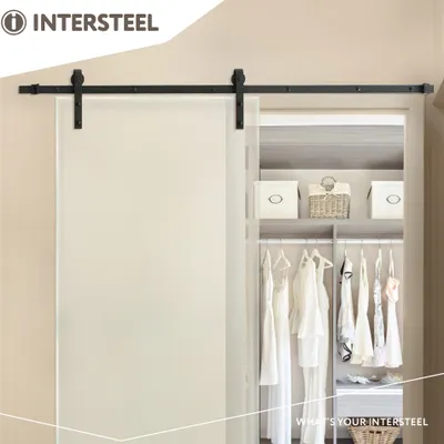 Produktbild von Intersteel Schiebetürsystem für Glastür Schwarz
