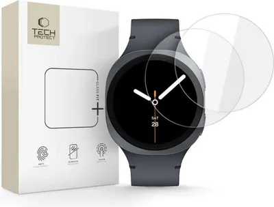 Produktbild von Tech-Protect Glas Fit+ 2er-Pack für Samsung Galaxy Watch 8 44 Mm - Klar