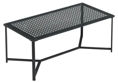 Produktbild von Couchtisch Schwarz 100 cm Glas & Metall im Industrial-Design