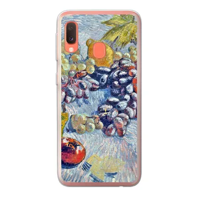 Produktbild von MuchoWow® Handyhülle Schutzhülle Hülle für Samsung Galaxy A20e Weintrauben, Zitronen, Birnen und Äpfel - Vincent van Gogh Silikon Softcase Handy Hülle - Abdeckung