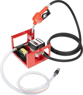 Immagine prodotto di Pompa di trasferimento diesel - Pompa elettrica per carburante - 200 W - 12 V - 3600 giri/min - Autoadescante - Pistola di erogazione automatica - Tubo flessibile da 4 m - Rosso
