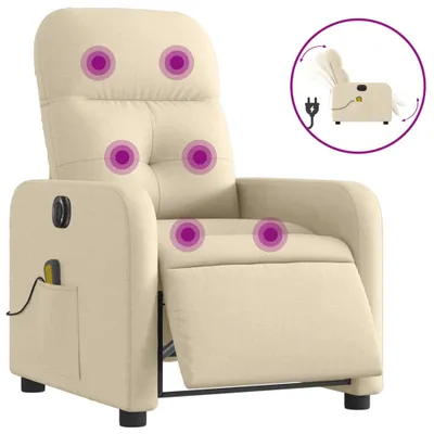 Produktbild von Massagesessel Elektrisch Creme Stoff