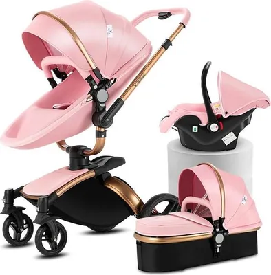 Produktbild von Babysystem, 3-in-1 Design, Robuste Bauweise, HR005-Rosa-T