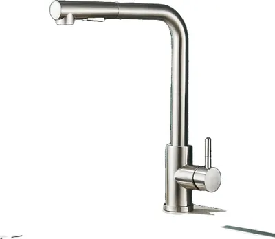Obrázek produktu pro Kuchyňská baterie, výsuvná hubice, otočná o 360 stupňů, kartáčovaný nikl-304