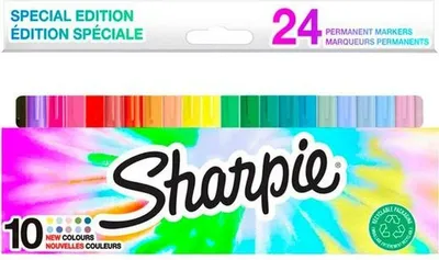 Obrázek produktu pro Sharpie Permanentmarker Fein Rundspitze F 0,9mm 24er Blister