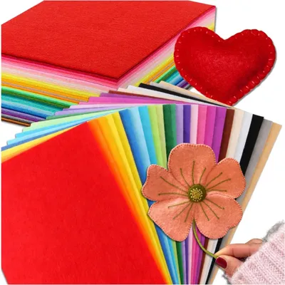 Productafbeelding van EDIBAZZAR | Decoratieve viltplaten in verschillende kleuren, 20 x 30 cm, set van 20