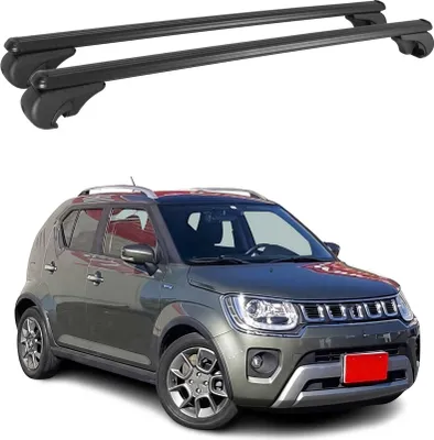Image de Barres de toit Transversales pour Suzuki Ignis 2016-2026 Aluminium Noir