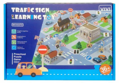 Produktbild von Swede Holzspielzeug Straßenschilder Ampeln Lernset Kinder