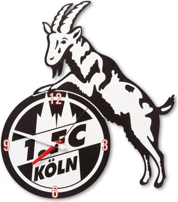 Obrázok produktu pre 1. Nástenné hodiny FC Köln "Logo" kovové