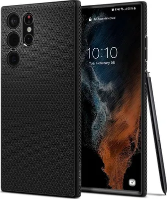 Produktbild von Spigen Liquid Air - Hülle für Samsung Galaxy S22 Ultra (Schwarz)