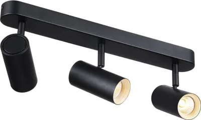 Produktbild von SLV NOBLO, Wand- und Deckenaufbauleuchte, triple, rund, 2700K, 19W, PHASE, 32°, schwarz 1008720