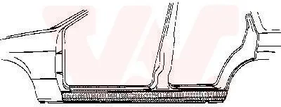 Produktbild von VAN WEZEL 1837104 Schweller Reparaturblech Einstiegblech Rechts für FORD Fiesta Mk4 Schrägheck (JAS, JBS) FIESTA III (GFJ) Fiesta Mk4 (J3S, J5S)