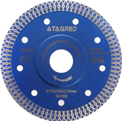 Produktbild von Diamanttrennscheibe Keramik LONG LIFE PRO Fliesen Turbo Ø 115 mm Feinsteinzeug Nass- und Trockenschnitt Extra Dünn