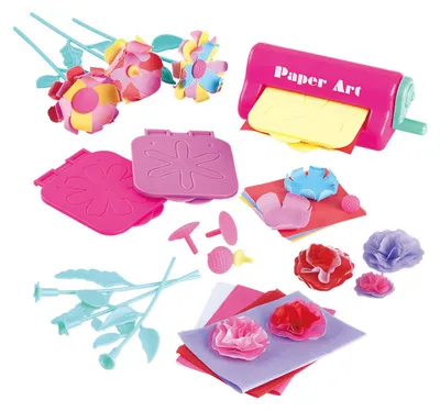 Image de Set de bricolage Playgo pour la fabrication de fleurs en papier - 38dlg.