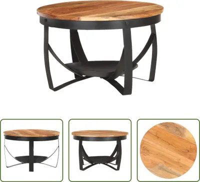 Produktbild von The Living Store Couchtisch Ø68x43 cm Massivholz Akazie