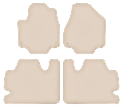 Produktbild von DURBAN Beige Velours-Fußmatten-Set für Chrysler Pacifica II Hybrid (2017-)