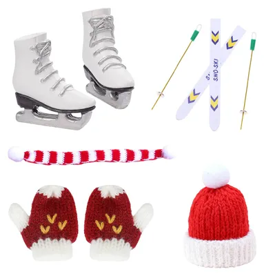 Wichtel-Accessoires Schlittschuhe, Miniatur, 1 Stück, Dekoration