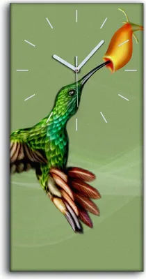Produktbild von Leinwand Wanduhr Wandkunst Uhr 30x60 Gemälde Abstraktes Tier Vogel Blume Kunst - weiße Hände