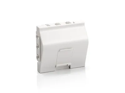 Image de Equip Unterputzdose Einsatz French 1 Keystone  45x45 RAL9010 Polybeutel