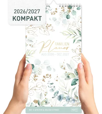 Produktbild von Familienplaner 4-spaltig 2026/2027 / 17 Monate / Blattgold /  Häfft-Verlag