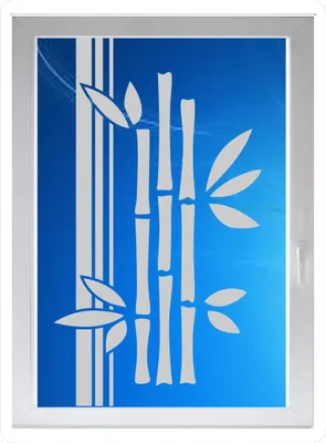 Produktbild von INDIGOS UG - schöne Bambus - Farbe: silberfein satiniert - 96x54 cm - Sichtschutzfolie - Fensterfolie - Glasdekorfolie - für die Küche, schöne Bambus ans Fenster