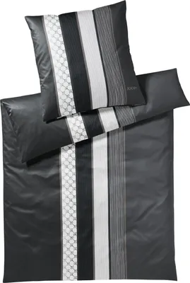 Produktbild von JOOP! Mako-Satin Bettwäsche Cornflower Stripes Farbe deep Stone Größe 80x80 155x220