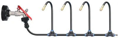 10 m PVC-Bewässerungsset mit Vernebelungssprühdüsen, 360° verstellbar
