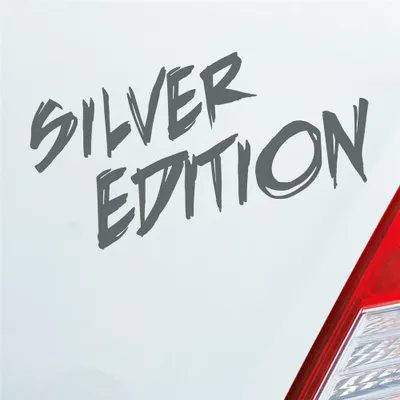 Produktbild von Auto Aufkleber Silver Edition Auto Car Tuning 15x7 cm Grau Sticker Heckscheibenaufkleber