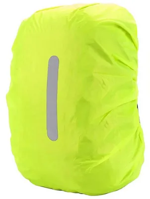 Produktbild von Regenschutz für Rucksäcke Neongrün M (30-40L) wasserdicht reflektierend 190T Polyester